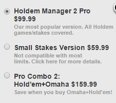 Holdem Manager pricing